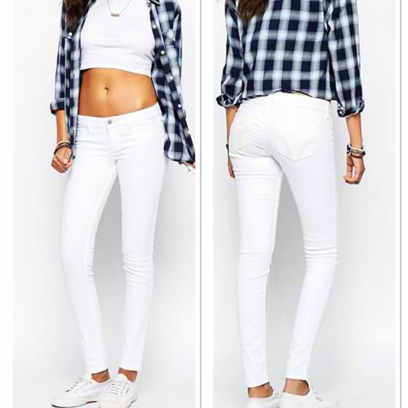 hollister white skinny jeans